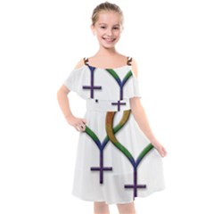 Mrs  And Mrs  Kids  Cut Out Shoulders Chiffon Dress by LiveLoudGraphics