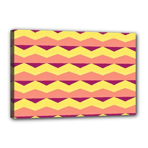 Background Colorful Chevron Canvas 18  X 12  (stretched)