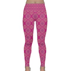 Background Texture Pattern Mandala Lightweight Velour Classic Yoga Leggings by HermanTelo