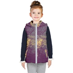 Tour Eiffel Paris Paysage Kids  Hooded Puffer Vest by kcreatif