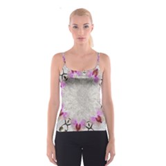 Orchidées Fleurs Abstrait Spaghetti Strap Top by kcreatif