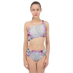 Orchidées Fleurs Abstrait Spliced Up Two Piece Swimsuit by kcreatif