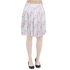 Pattern Orchidée Fleurs Pleated Skirt by kcreatif