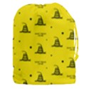 Gadsden Flag Don t tread on me Yellow and Black Pattern with american stars Drawstring Pouch (3XL) View1