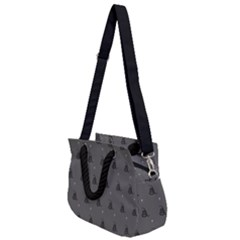 Gadsden Flag Don t Tread On Me Black And Gray Snake And Metal Gothic Crosses Rope Handles Shoulder Strap Bag by snek