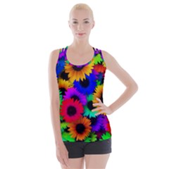 Colorful Sunflowers                                                  Criss Cross Back Tank Top by LalyLauraFLM