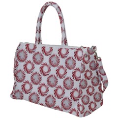 Peppermint Candy Dots Duffel Travel Bag by bloomingvinedesign