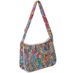 Sakura Cherry Blossom Floral Zip Up Shoulder Bag by Amaryn4rt