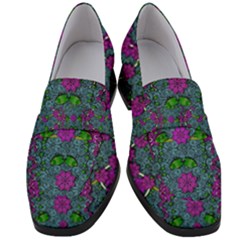 The Most Beautiful Flower Forest On Earth Women s Chunky Heel Loafers by pepitasart