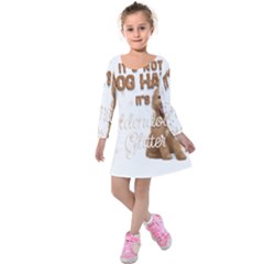 Golden Doodle Apparel Kids  Long Sleeve Velvet Dress by goldendoodle