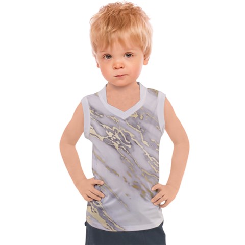 Marble With Metallic Gold Intrusions On Gray White Stone Texture Pastel Rose Pink Background Kids  Mesh Tank Top by genx