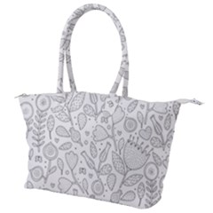 Floral Pattern Canvas Shoulder Bag by Valentinaart