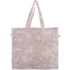 Rose Gold Pink Glitters Metallic Finish Party Texture Imitation Pattern Canvas Travel Bag by genx