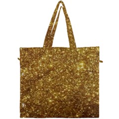 Gold Glitters Metallic Finish Party Texture Background Faux Shine Pattern Canvas Travel Bag by genx