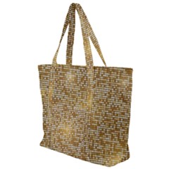 Retro Gold Glitters Golden Disco Ball Optical Illusion Zip Up Canvas Bag by genx