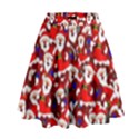 Nicholas Santa Christmas Pattern High Waist Skirt View1