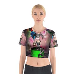 Cute Little Harlequin Cotton Crop Top by FantasyWorld7