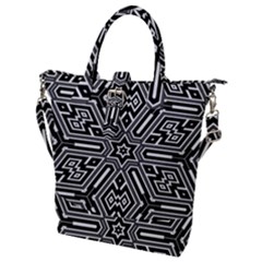 Grid Pattern Backdrop Seamless Design Geometric Patterns Line Buckle Top Tote Bag by Vaneshart