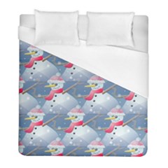 Christmas Snowman Duvet Cover (full/ Double Size) by Vaneshart