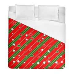 Christmas Paper Star Texture Duvet Cover (full/ Double Size) by Vaneshart