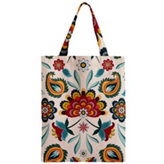 Baatik Print  Zipper Classic Tote Bag by designsbymallika