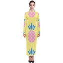 Summer Pineapple Seamless Pattern Turtleneck Maxi Dress View1