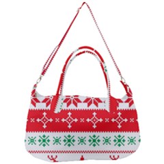 Ugly Christmas Sweater Pattern Removal Strap Handbag by Sobalvarro