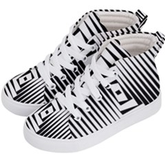 Background Black White Design Kids  Hi-top Skate Sneakers by Mariart