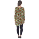 Colorful Modern Geometric Print Pattern Long Sleeve Tunic  View2