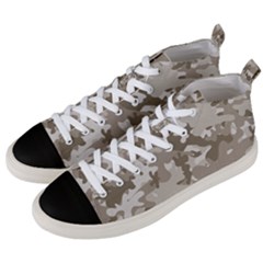 Tan Army Camouflage Men s Mid-top Canvas Sneakers by mccallacoulture