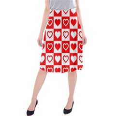 Background Card Checker Chequered Midi Beach Skirt by Sapixe