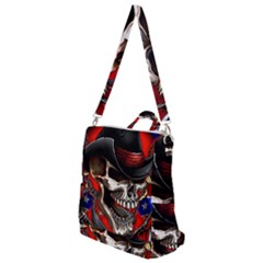 Confederate Flag Usa America United States Csa Civil War Rebel Dixie Military Poster Skull Crossbody Backpack by Sapixe