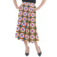 Rainbow Pattern Midi Mermaid Skirt by Mariart