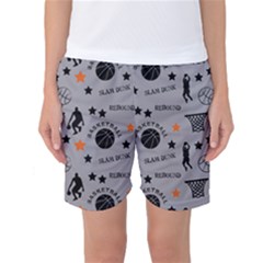 Slam Dunk Basketball Gray Women s Basketball Shorts by mccallacoulturesports