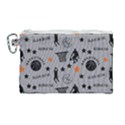 Slam Dunk Basketball Gray Canvas Cosmetic Bag (Large) View1