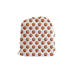 Orange Basketballs Drawstring Pouch (medium) by mccallacoulturesports