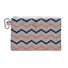 Basketball Thin Chevron Canvas Cosmetic Bag (large) by mccallacoulturesports