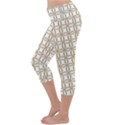 Gold Lattice Lightweight Velour Capri Yoga Leggings View2