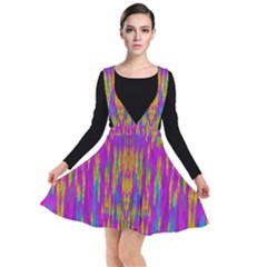 Festive Rainbow, Season To Wear Popart Plunge Pinafore Dress by pepitasart