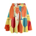 i love wine High Waist Skirt View1