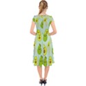 avocado love Cap Sleeve Front Wrap Midi Dress View2