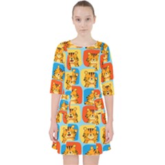 Cute Tiger Pattern Pocket Dress by designsbymallika