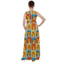 Cute Tiger Pattern Empire Waist Velour Maxi Dress View2