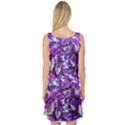 Botanical Violet Print Pattern 2 Sleeveless Satin Nightdress View2