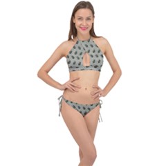 Army Green Hand Grenades Cross Front Halter Bikini Set by McCallaCoultureArmyShop