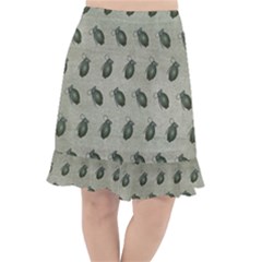 Army Green Hand Grenades Fishtail Chiffon Skirt by McCallaCoultureArmyShop