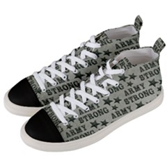 Army Stong Military Men s Mid-top Canvas Sneakers by McCallaCoultureArmyShop