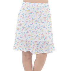 Texture Background Pastel Box Fishtail Chiffon Skirt by HermanTelo