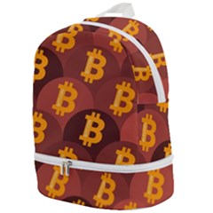 Cryptocurrency Bitcoin Digital Zip Bottom Backpack by HermanTelo