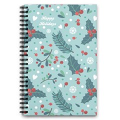 Seamless Pattern With Berries Leaves 5 5  X 8 5  Notebook by Vaneshart